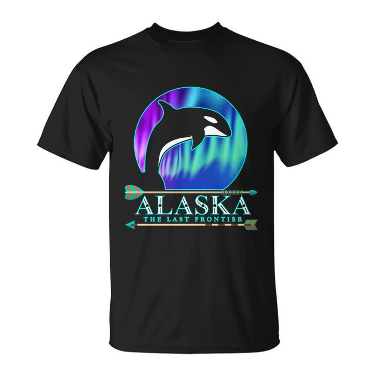 Alaska State Pride Alaska Northern Lights Alaskan Orca Whale Unisex T-Shirt