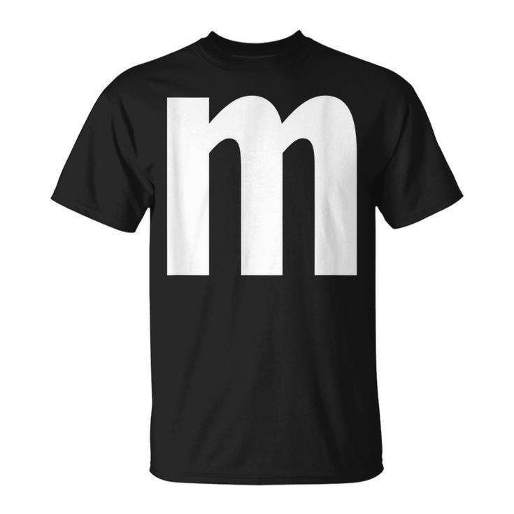 Alphabet Letter M Lower Case M T-shirt