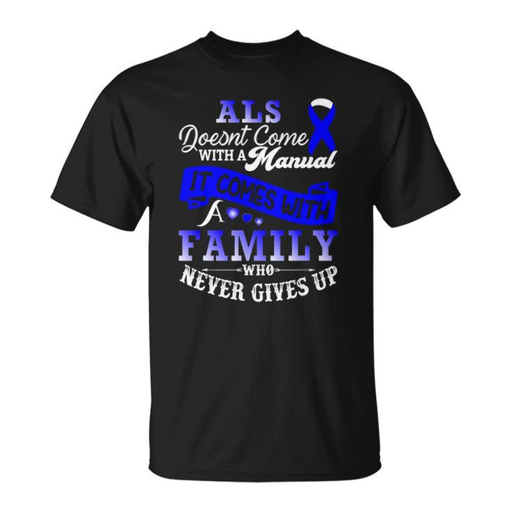 Als Awareness Support Als Fighter Als Warrior Als Family Unisex T-Shirt