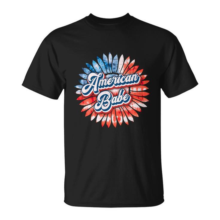 American Babe Sunflower Fourth Of July Graphic Plus Size Shirt For Men Women Unisex T-Shirt
