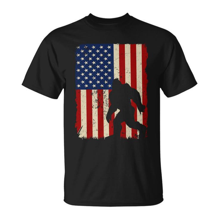 American Flag Gorilla Plus Size 4Th Of July Graphic Plus Size Shirt For Men Wome Unisex T-Shirt