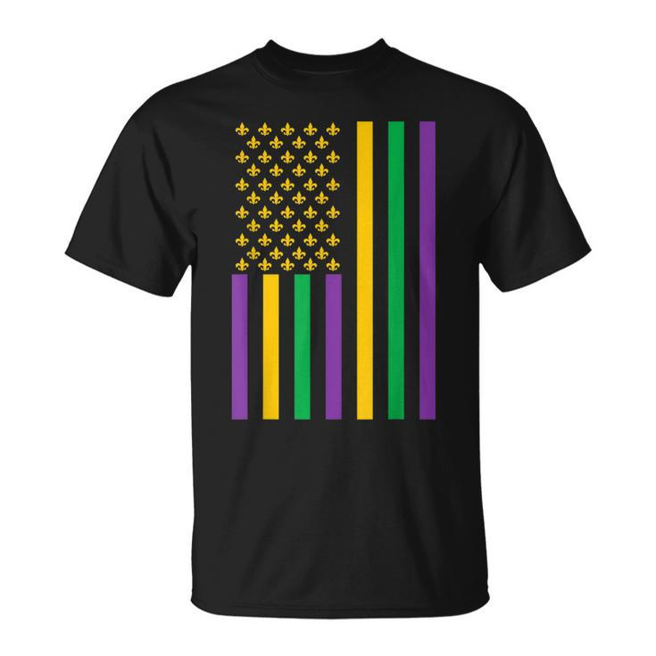 American Flag Mardi Gras Mardi Gras Crawfish Outfit T-shirt