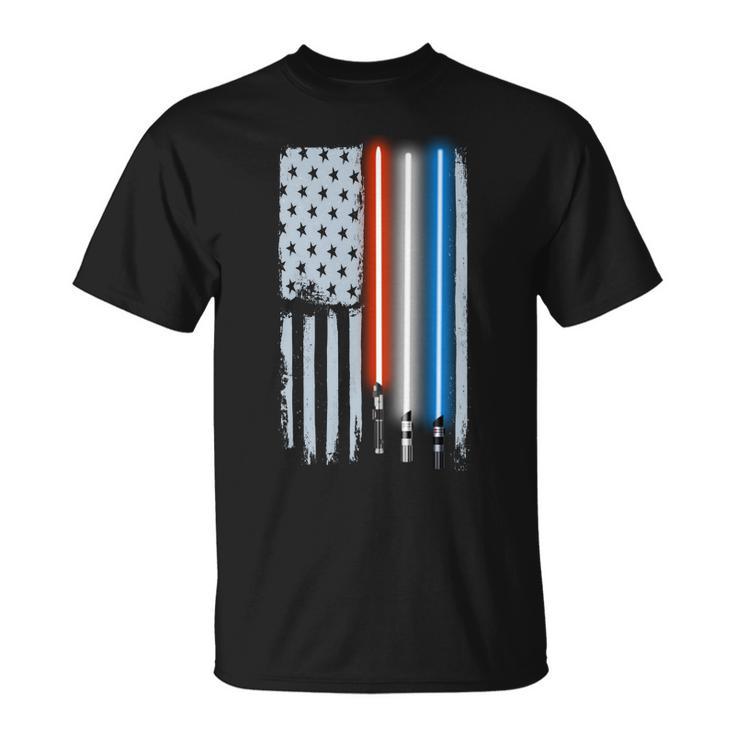 American Lightsaber Flag Tshirt Unisex T-Shirt