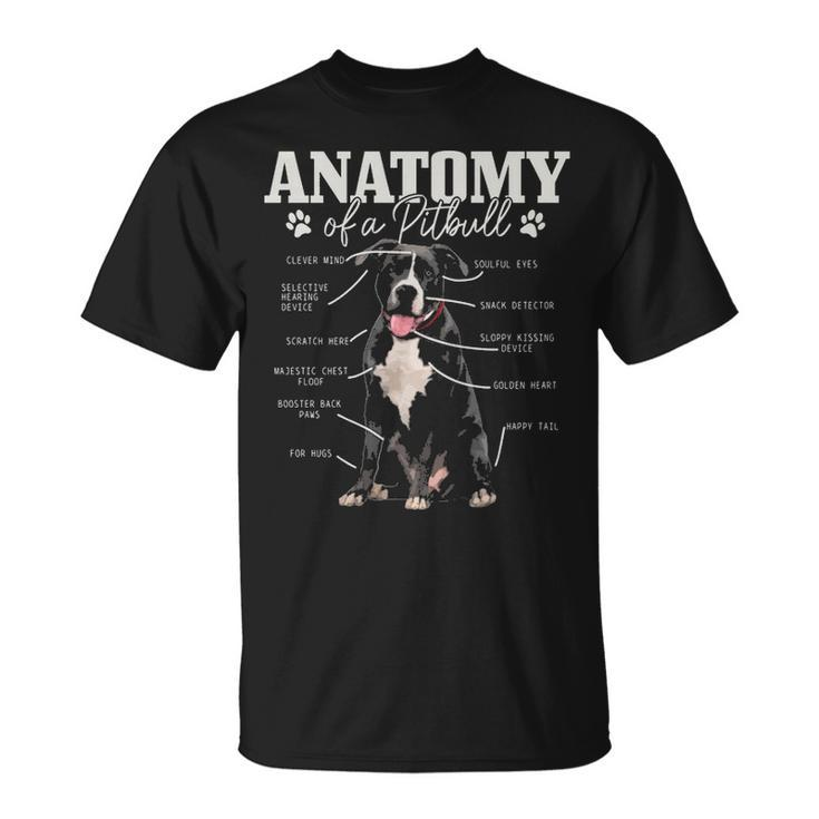 Anatomy Of A Pitbull Dog Cute Pitbull Mom Pitbull Dad T-shirt
