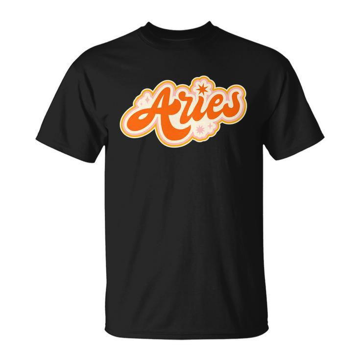 Aries Zodiac Retro Birthday T-Shirt