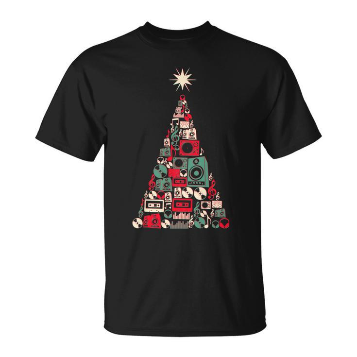 Audio Music Fan Christmas Tree Unisex T-Shirt