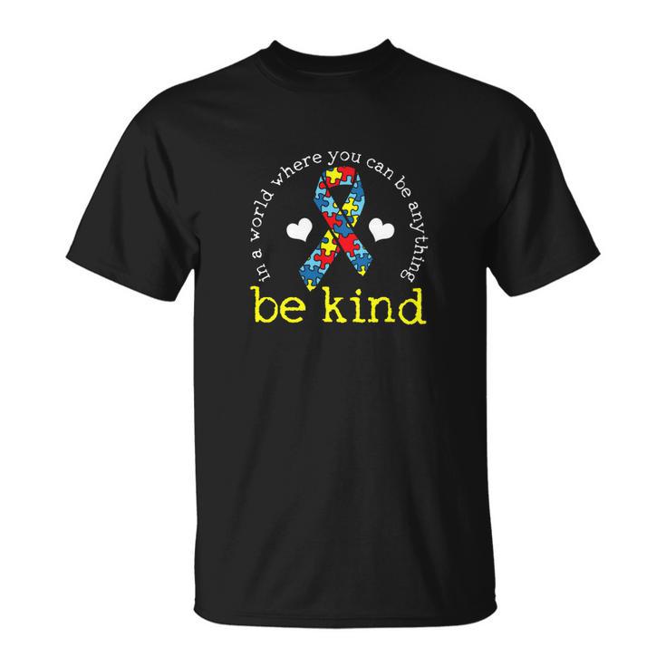 Autism Awareness Kindness Ribbon Heart Tshirt Unisex T-Shirt