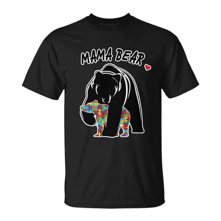 Autism Awareness Moma Bear Tshirt Unisex T-Shirt