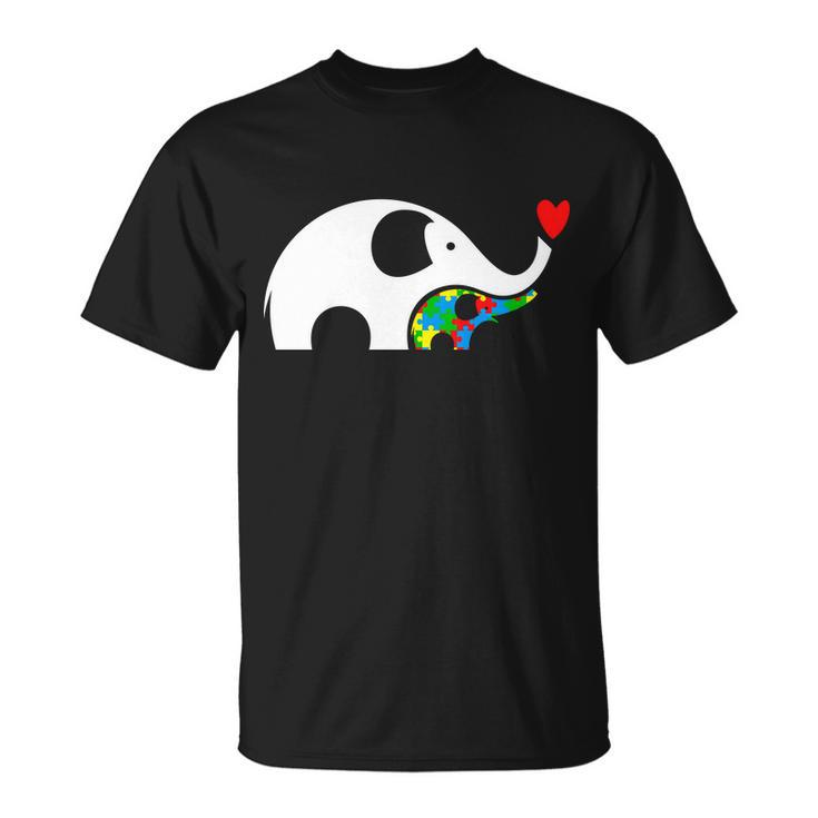 Autism Awareness Mother Baby Elephant Unisex T-Shirt