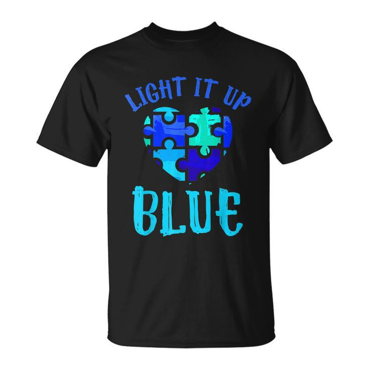 Autism Awareness Shirt Light It Up Blue Autism Awareness T-shirt