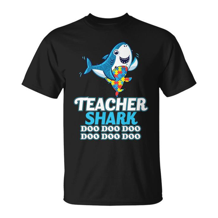 Autism Teacher Shark Unisex T-Shirt