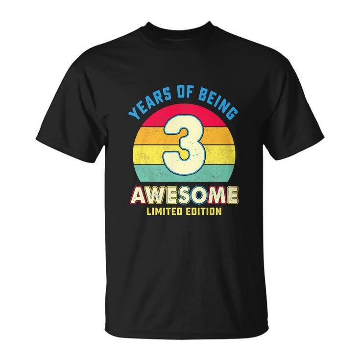 Awesome Retro 3Rd Birthday Boy Girl Unisex T-Shirt