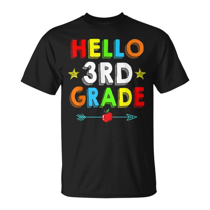 Back To School Hello 3Rd Grade Kids Teacher Student  Unisex T-Shirt