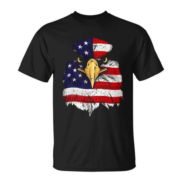 Bald Eagle 4Th Of July American Flag Patriotic Freedom Usa Gift Unisex T-Shirt