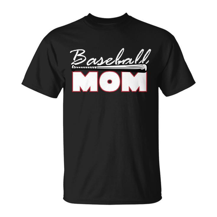 Baseball Mom Bat Logo Unisex T-Shirt