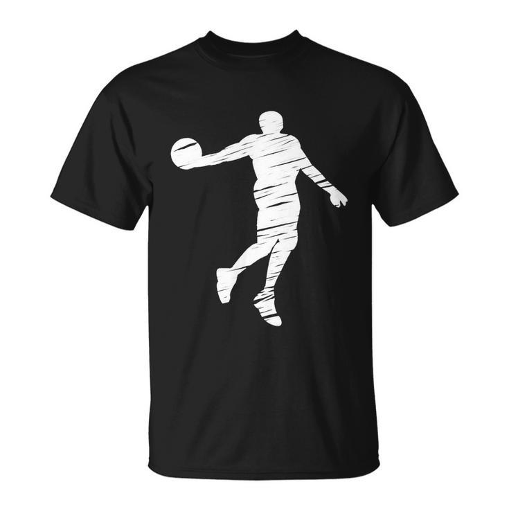 Basketball Player Retro Lines Gift Unisex T-Shirt