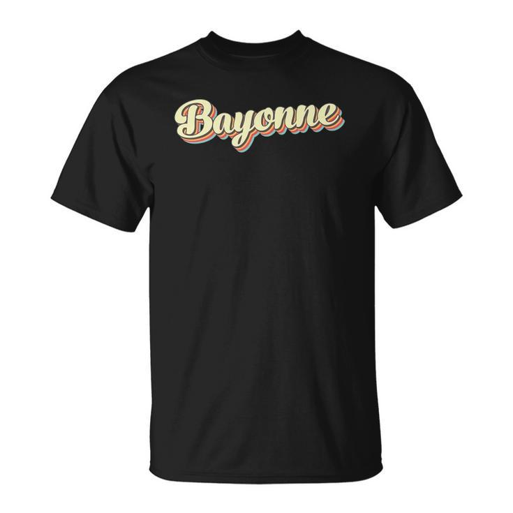 Bayonneretro Art Baseball Font Vintage Unisex T-Shirt