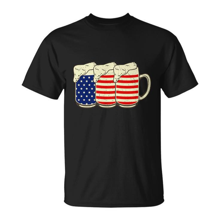 Beer American Graphic 4Th Of July Graphic Plus Size Shirt For Men Women Family Unisex T-Shirt