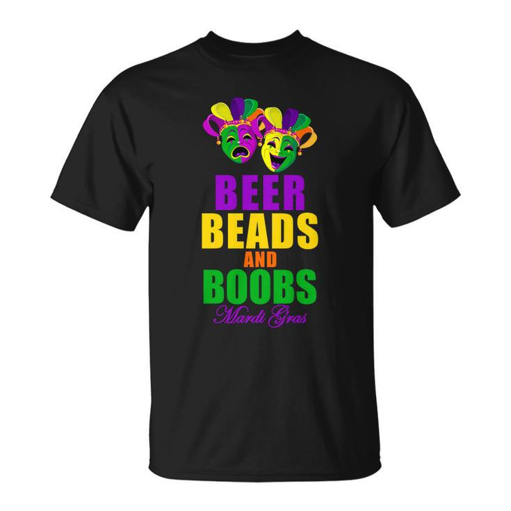 Beer Beads And Boobs Mardi Gras New Orleans T-Shirt T-Shirt