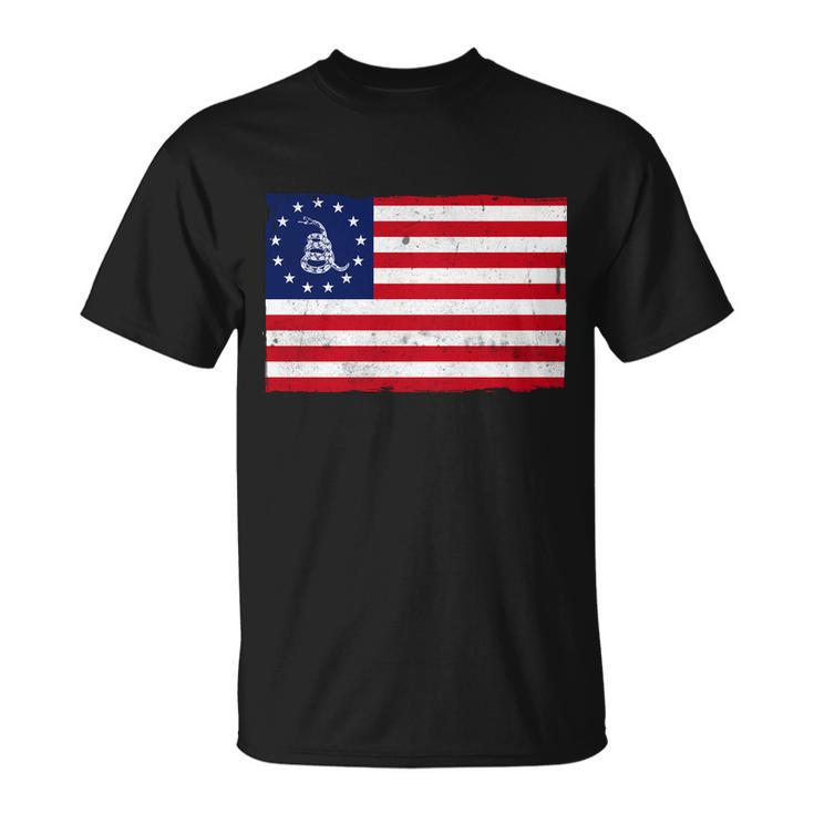 Betsy Ross Dont Tread On Me Flag Unisex T-Shirt