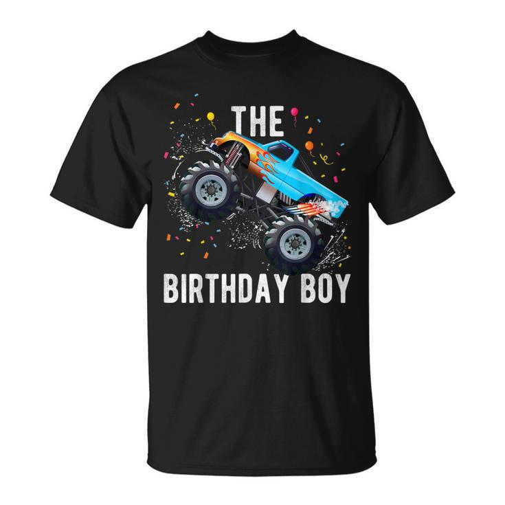 Birthday Boy Monster Truck Family Matching  Unisex T-Shirt