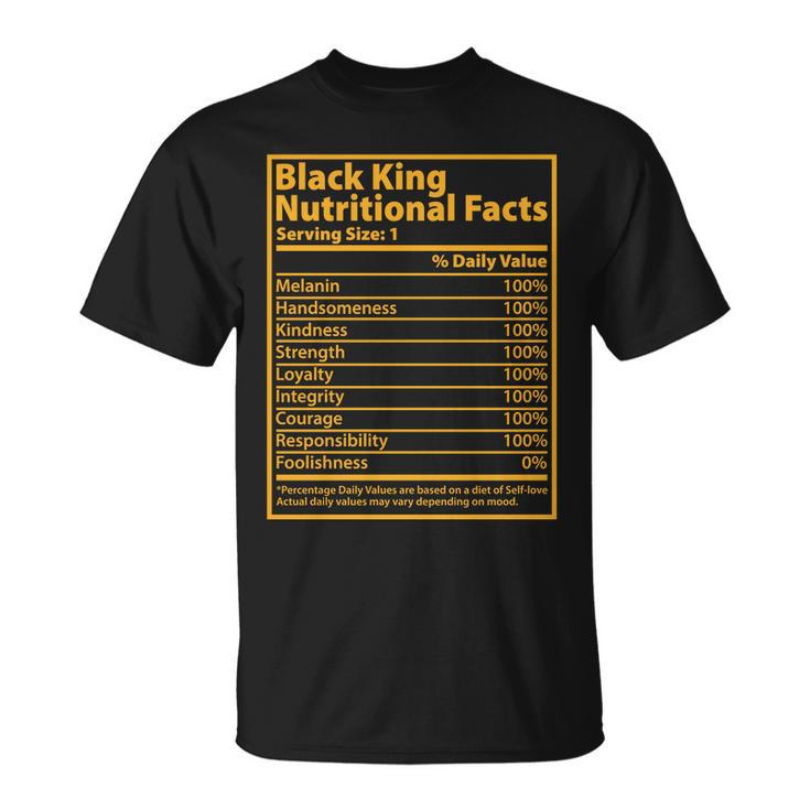 Black King Nutritional Facts V2 Unisex T-Shirt
