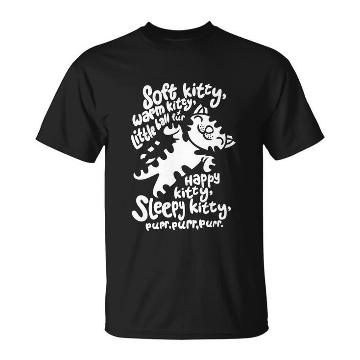 Black Soft Kitty Funny V2 Unisex T-Shirt