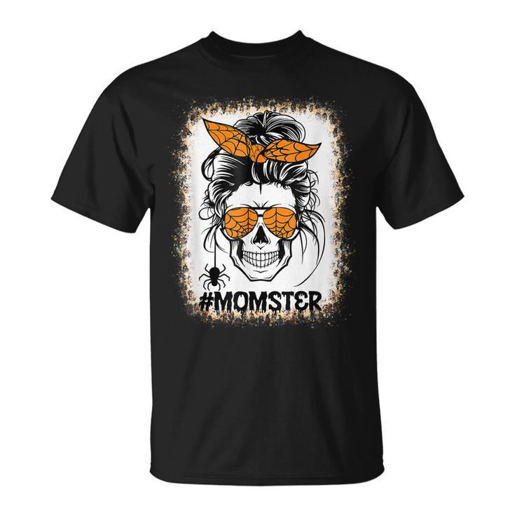 Bleached Momster Sugar Skull Mom Halloween Party Costume  Unisex T-Shirt