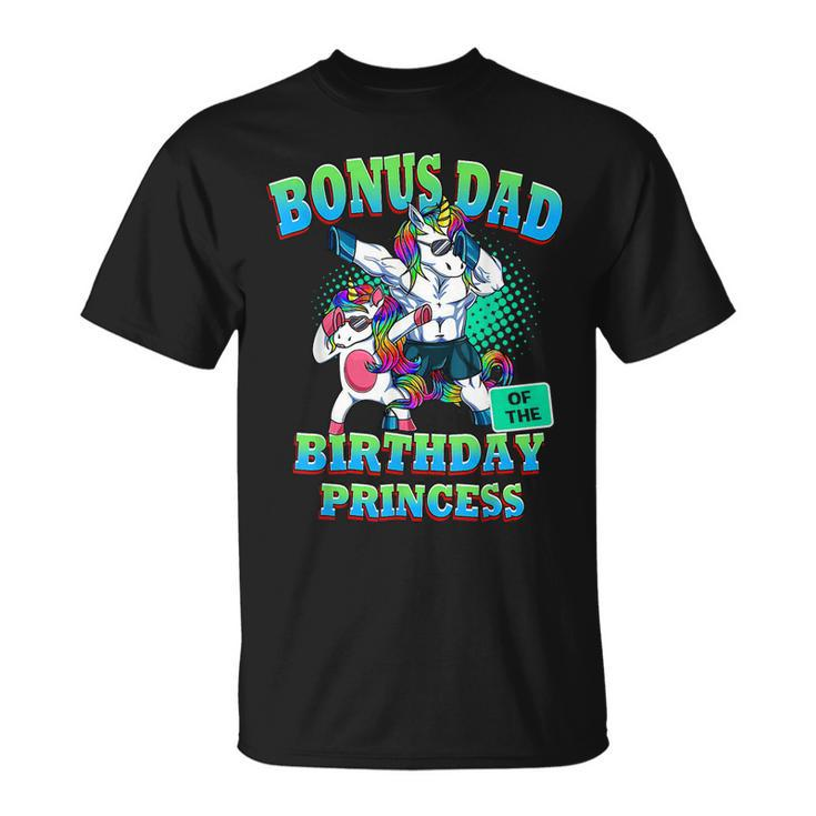 Bonus Dad Of The Birthday Princess Dabbing Unicorn Girl  Unisex T-Shirt