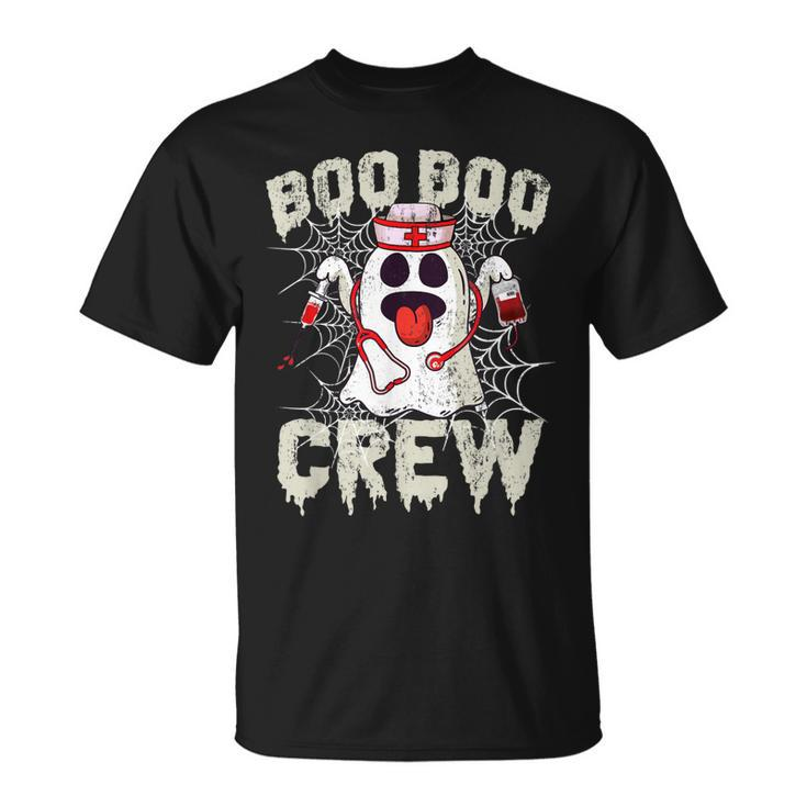 Boo Boo Crew Nurse Ghost Halloween Nurse V3 T-shirt