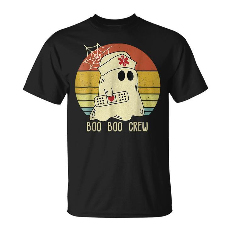Boo Boo Crew Nurse Ghost Halloween Nurse V4 T-shirt
