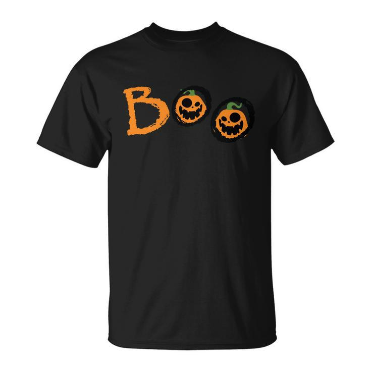 Boo Pumpkin Halloween Quote Unisex T-Shirt