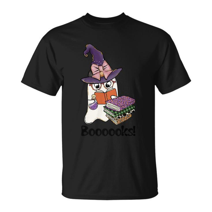 Boooooks Ghost Funny Halloween Quote Unisex T-Shirt