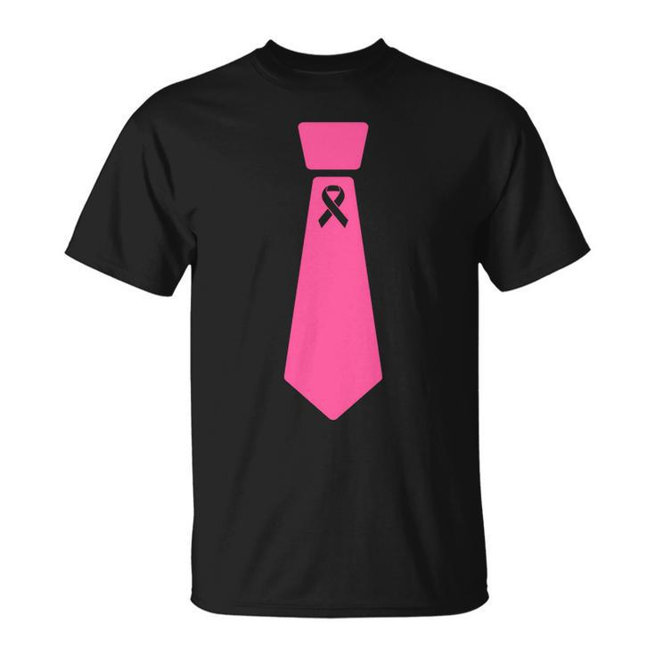 Breast Cancer Awareness Ribbon Tie Unisex T-Shirt
