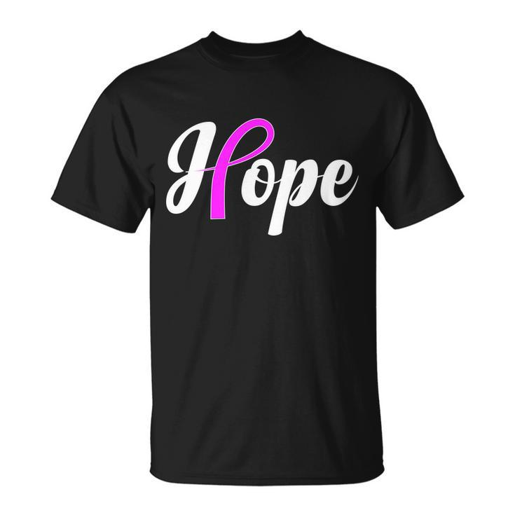 Breast Cancer Hope Ribbon Tribute Logo Unisex T-Shirt