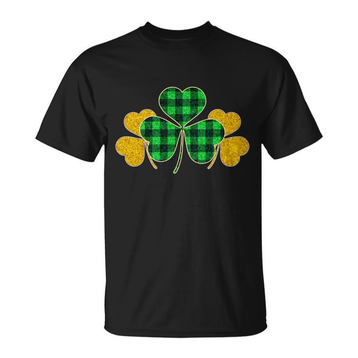 Buffalo Shamrock Plaid Irish Clovers T-Shirt - Thegiftio