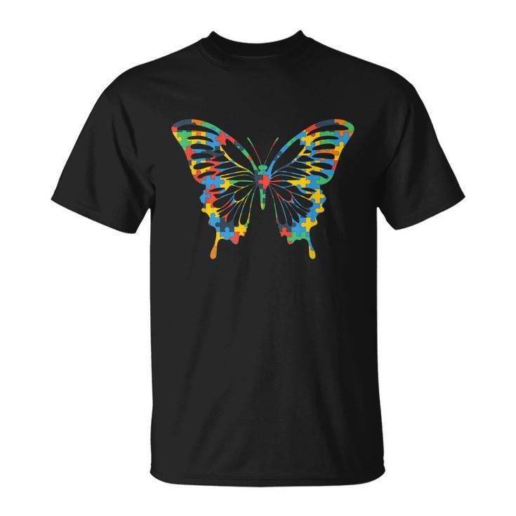 Butterfly Autism Awareness Amazing Puzzle Tshirt Unisex T-Shirt