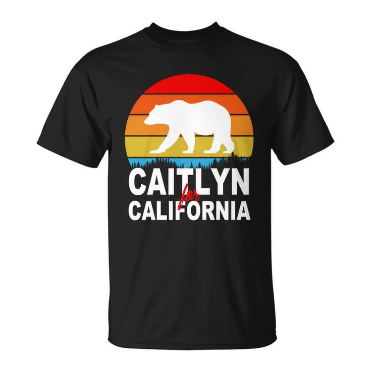 Caitlyn For California Retro Cali Bear Unisex T-Shirt