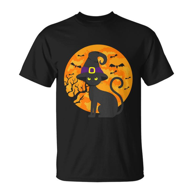 Cat Witch Hat Halloween Quote Unisex T-Shirt