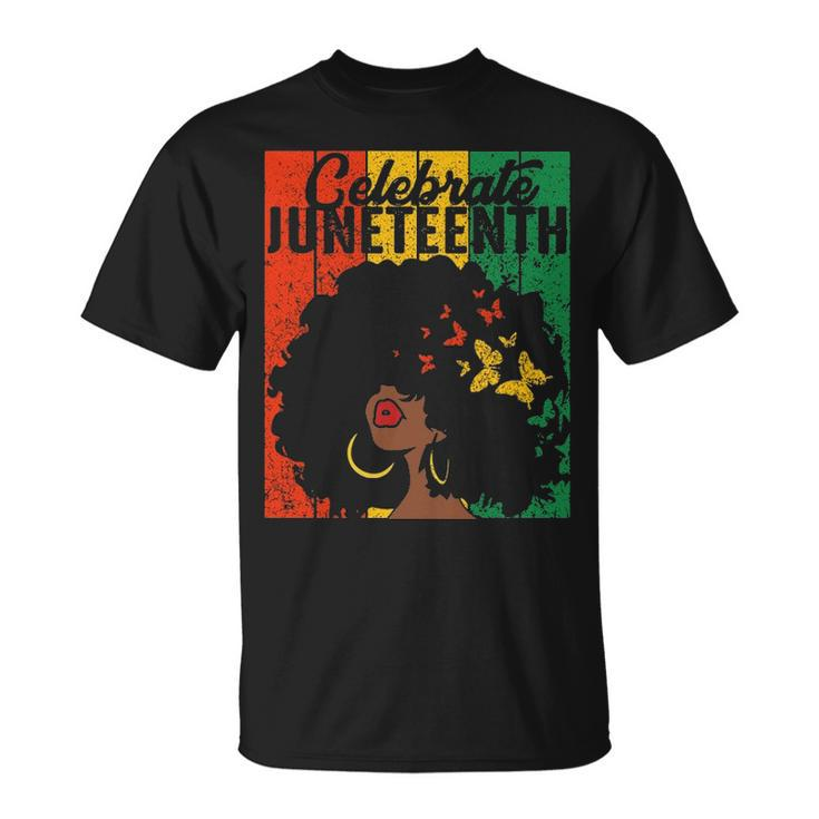 Celebrate Juneteenth Retro African Colors T-shirt