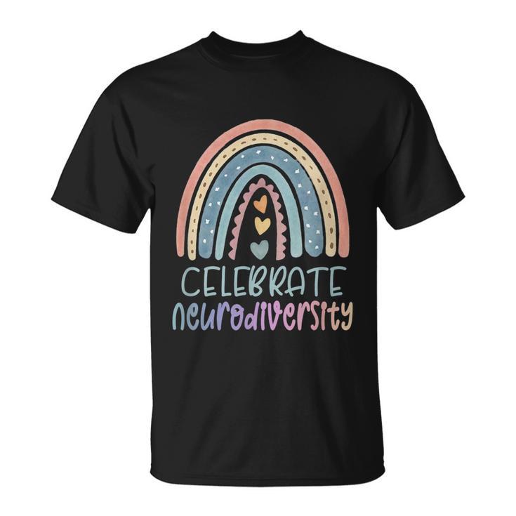 Celebrate Neurodiversity Mental Gift Health Autism Awareness Gift Unisex T-Shirt