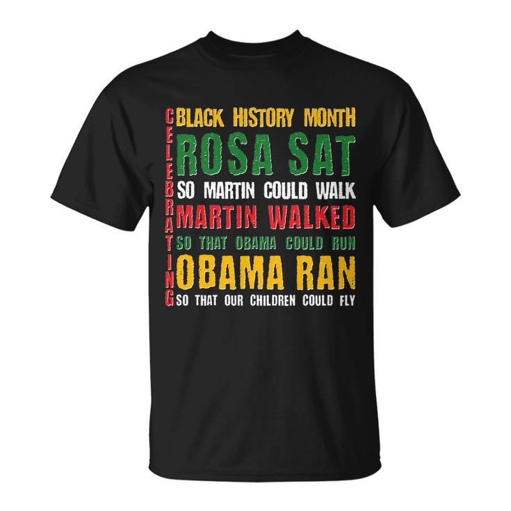 Celebrating Black History Month Rosa Martin Obama Unisex T-Shirt