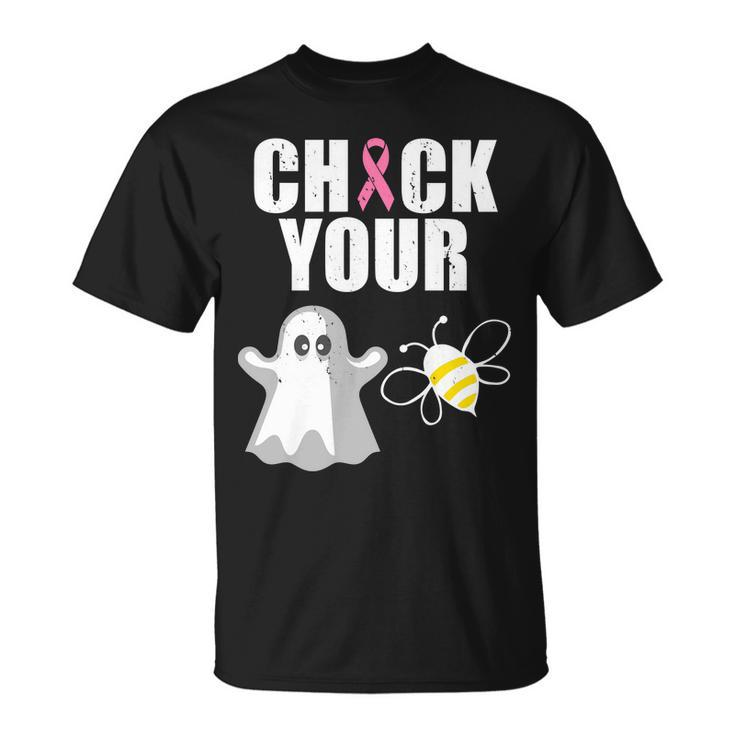 Check Your Boobies Breast Cancer Halloween Tshirt Unisex T-Shirt