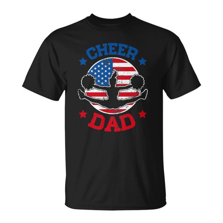 Cheer Dad Proud Fathers Day Cheerleading Girl Competition Unisex T-Shirt