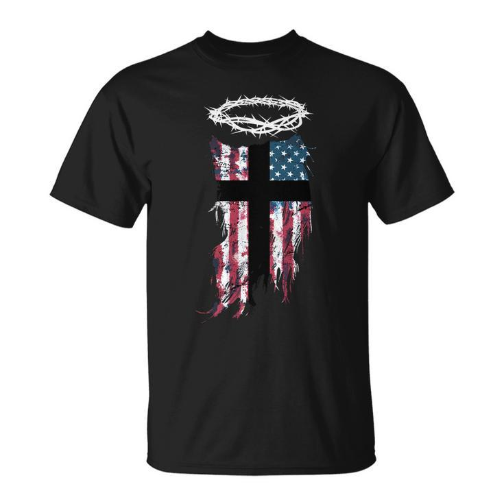 Christian Patriotic Usa Flag Tshirt Unisex T-Shirt