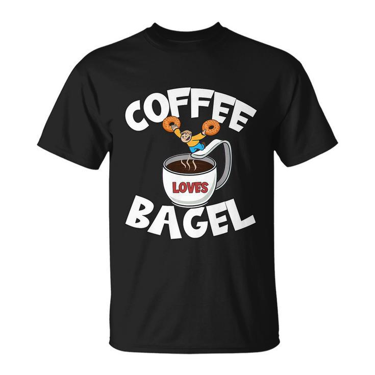Coffee And Bagel Quote For High Dive & Coffee Dad T-shirt