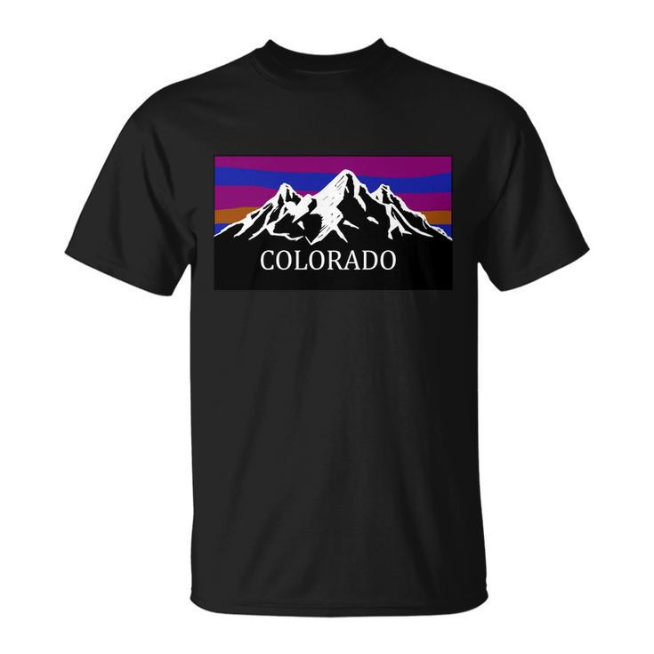 Colorado Mountains Outdoor Flag Mcma Unisex T-Shirt