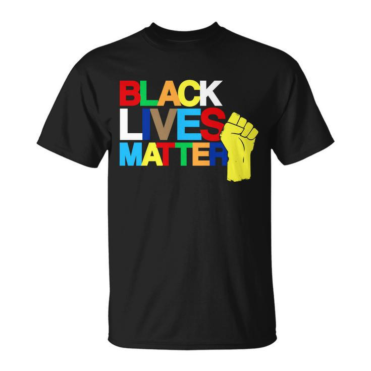 Colorful Black Lives Matter Fist African Style Tshirt Unisex T-Shirt