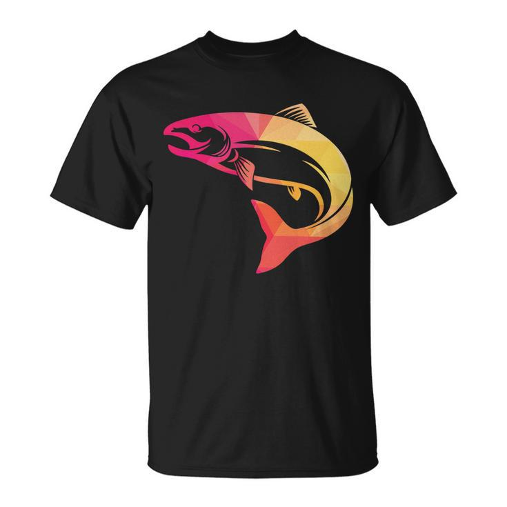 Colorful Geometric Fish Unisex T-Shirt
