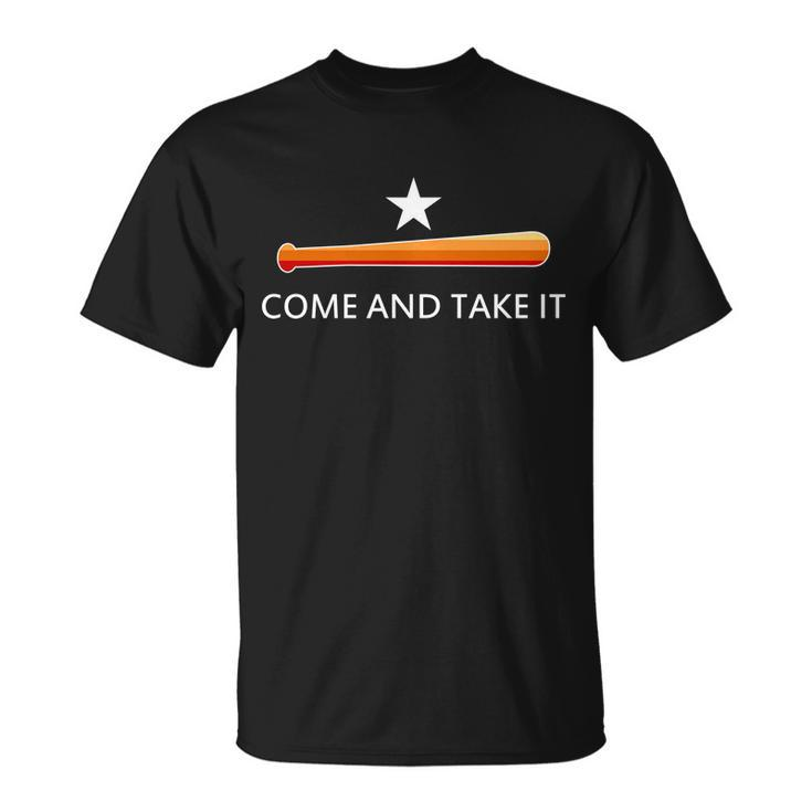 Come And Take It Houston Vintage Baseball Bat Flag Tshirt Unisex T-Shirt